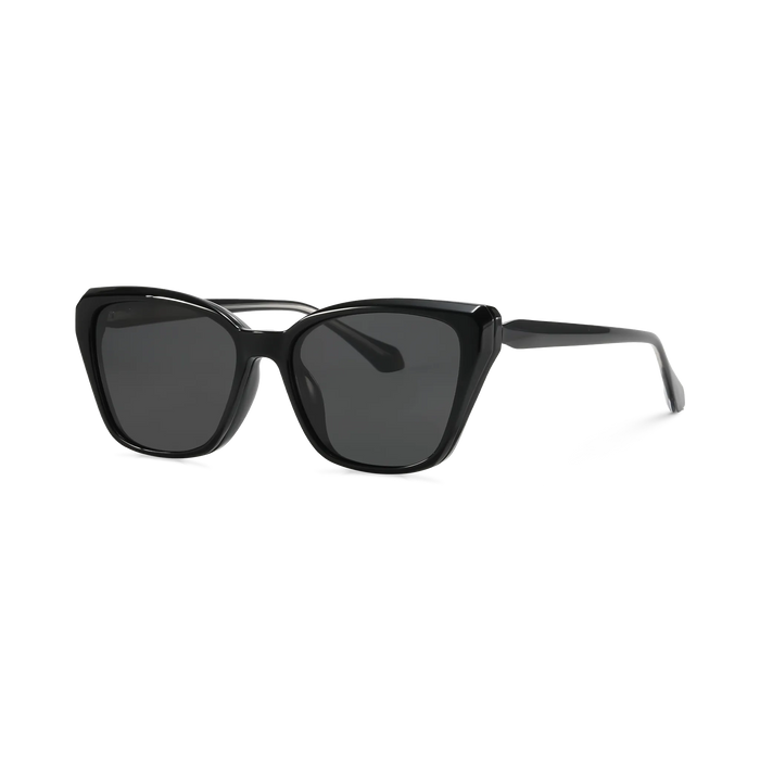 Eydology Bonnie Black / Polarized Grey Lens Clip on Sunglasses 2