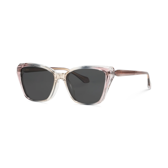 Eydology Bonnie Gradient Rose Tea/Polarized Grey Lens Clip on Sunglasses 2