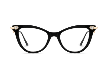 Eydology Brenda Black Women's Cat Eye Glasses with rhinestone 2