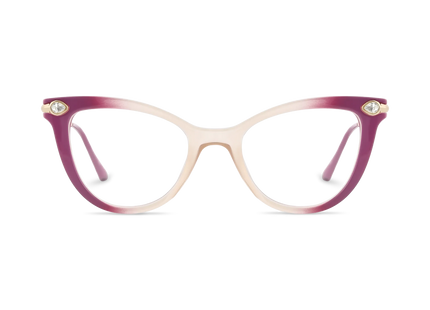 Eydology Brenda Fuchsia and Peach Gradient Women's Cat Eye Glasses 2