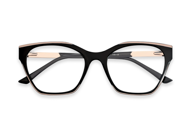 Eydology Briella Black Women's Cat Eye Glasses 1
