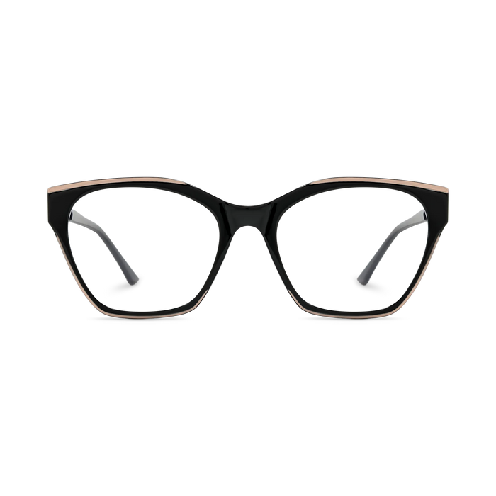 Eydology Briella Black Women's Cat Eye Glasses 2