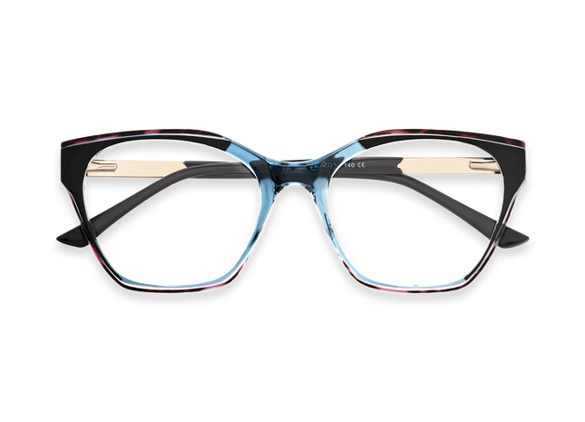 Eydology Briella Blue Women's Cat Eye Glasses 1