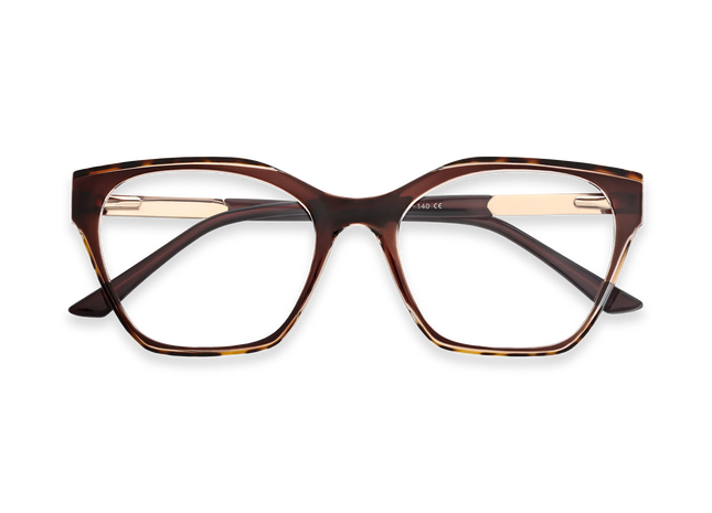 Eydology Briella Dark Brown Women's Cat Eye Glasses 1