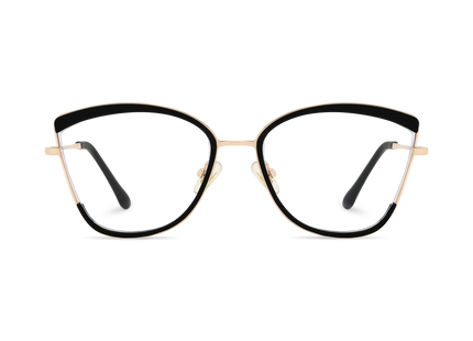 Eydology Brynlee Gold\Black Women's Cat Eye Glasses 2