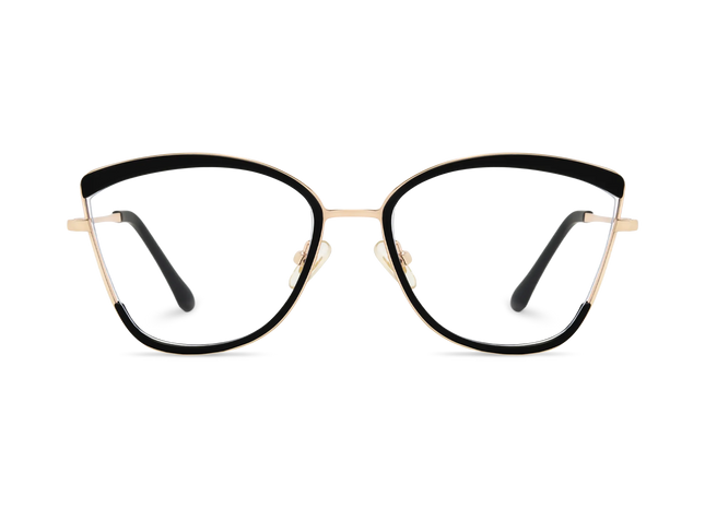Eydology Brynlee Gold\Black Women's Cat Eye Glasses 2