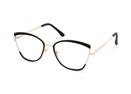 Eydology Brynlee Gold\Black Women's Cat Eye Glasses 3