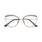 Eydology Brynlee Gold/Blue Women's Cat Eye Glasses 1