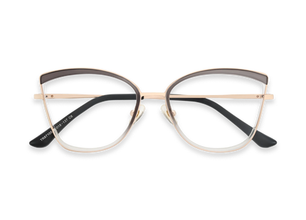 Eydology Brynlee Gold/Grey Women's Cat Eye Glasses 1