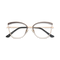 Eydology Brynlee Gold/Grey Women's Cat Eye Glasses 1