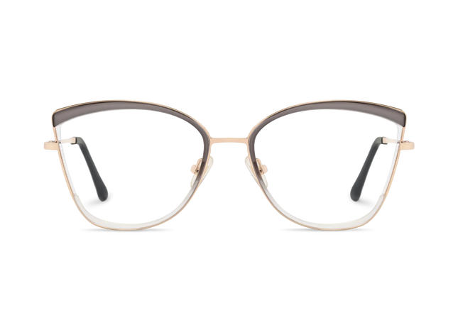 Eydology Brynlee Gold/Grey Women's Cat Eye Glasses 2