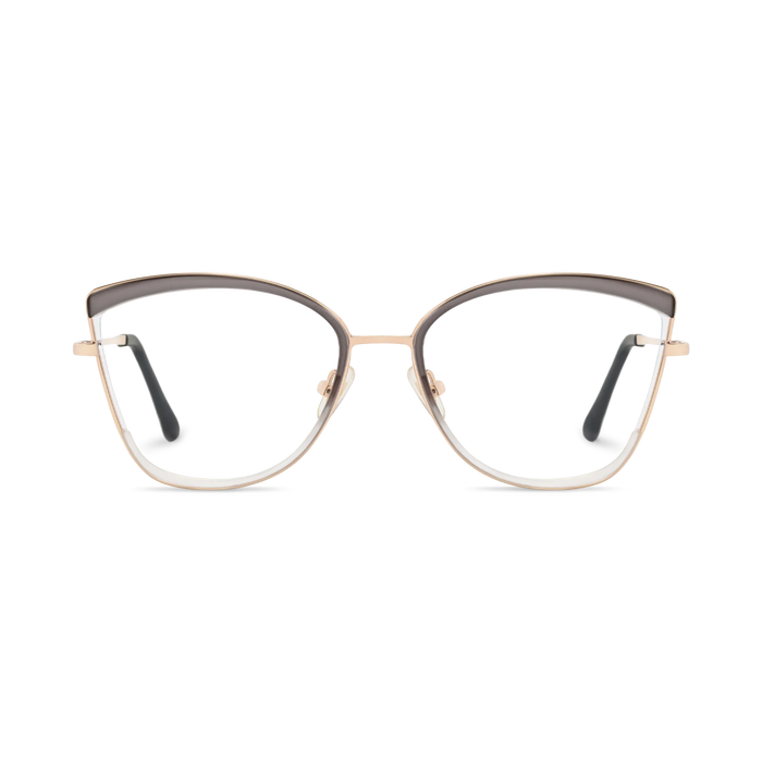 Eydology Brynlee Gold/Grey Women's Cat Eye Glasses 2