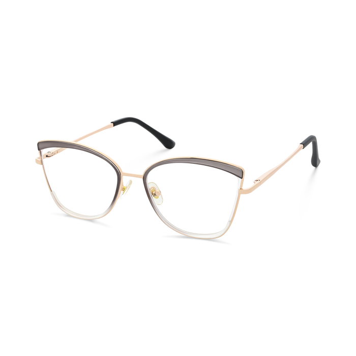 Eydology Brynlee Gold/Grey Women's Cat Eye Glasses 3