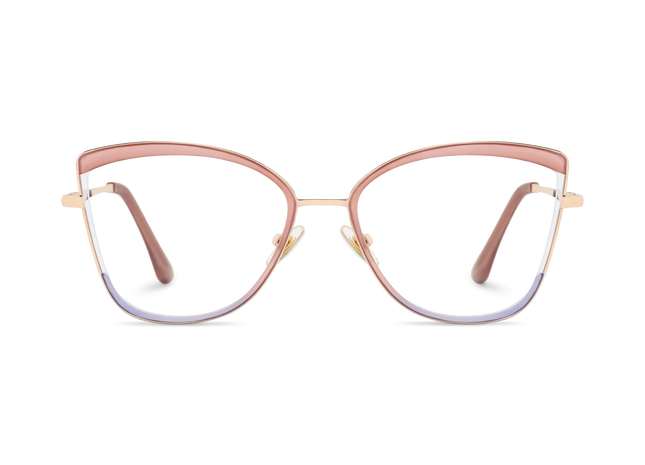 Eydology Brynlee Gold/Pink Women's Cat Eye Glasses 2