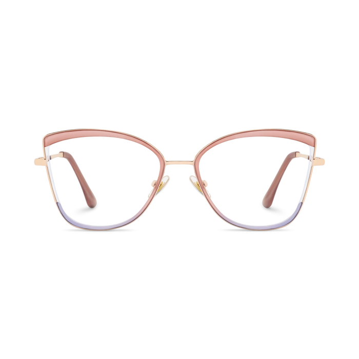 Eydology Brynlee Gold/Pink Women's Cat Eye Glasses 2
