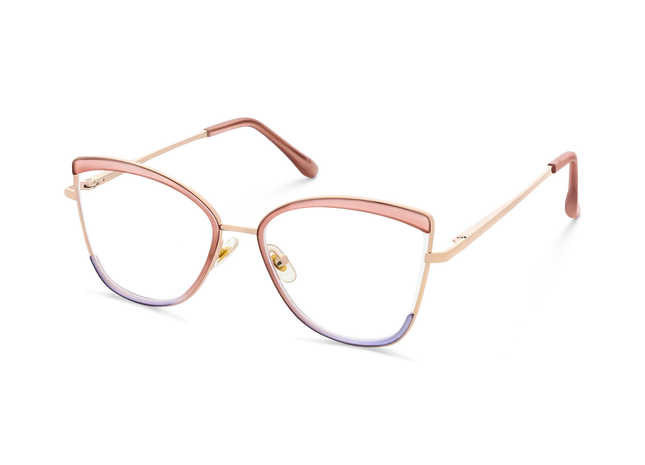 Eydology Brynlee Gold/Pink Women's Cat Eye Glasses 3