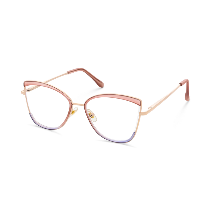 Eydology Brynlee Gold/Pink Women's Cat Eye Glasses 3