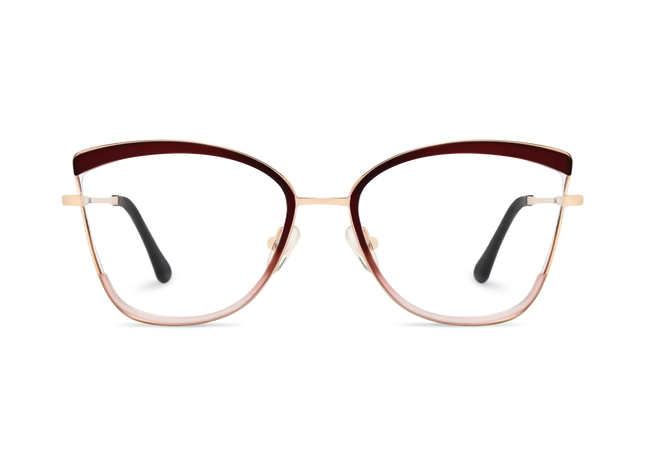 Eydology Brynlee Gold/Red Women's Cat Eye Glasses 2