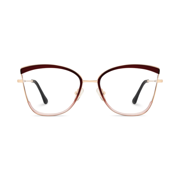 Eydology Brynlee Gold/Red Women's Cat Eye Glasses 2