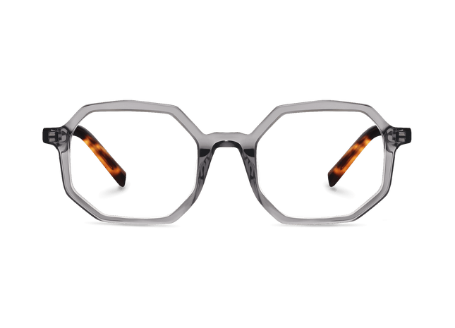 Eydology Brynn Clear Grey Eyewear 1