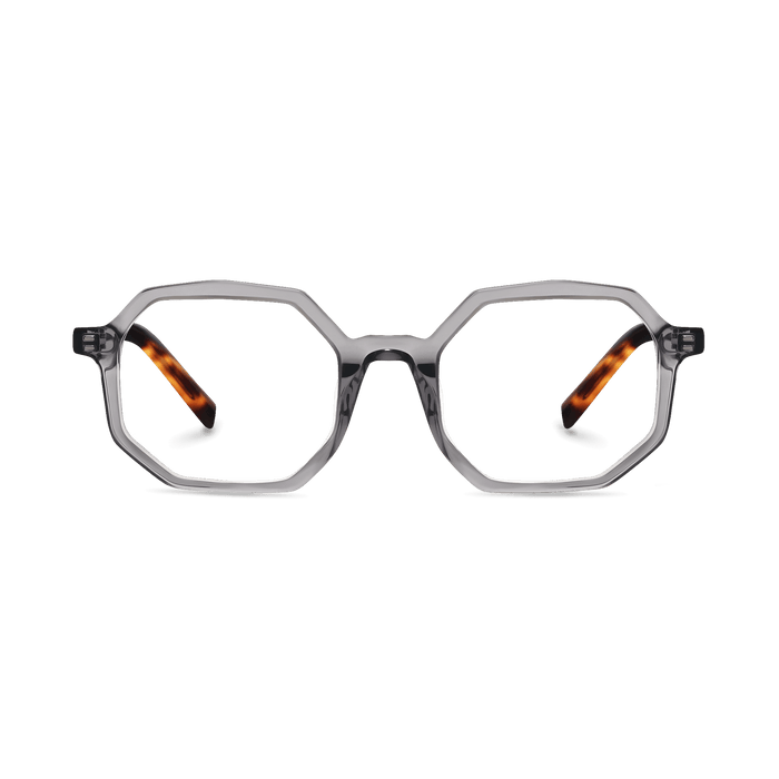 Eydology Brynn Clear Grey Eyewear 1