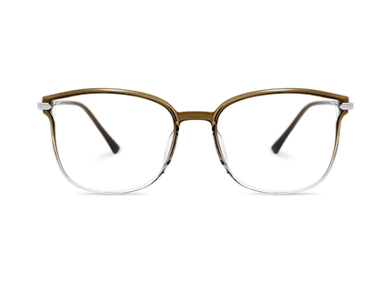 Eydology Cali Clear Brown Blue Grey/Silver Glasses 2
