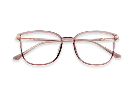 Eydology Cali Clear Grey Pink/Rose Gold Glasses 1