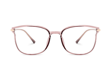 Eydology Cali Clear Grey Pink/Rose Gold Glasses 2