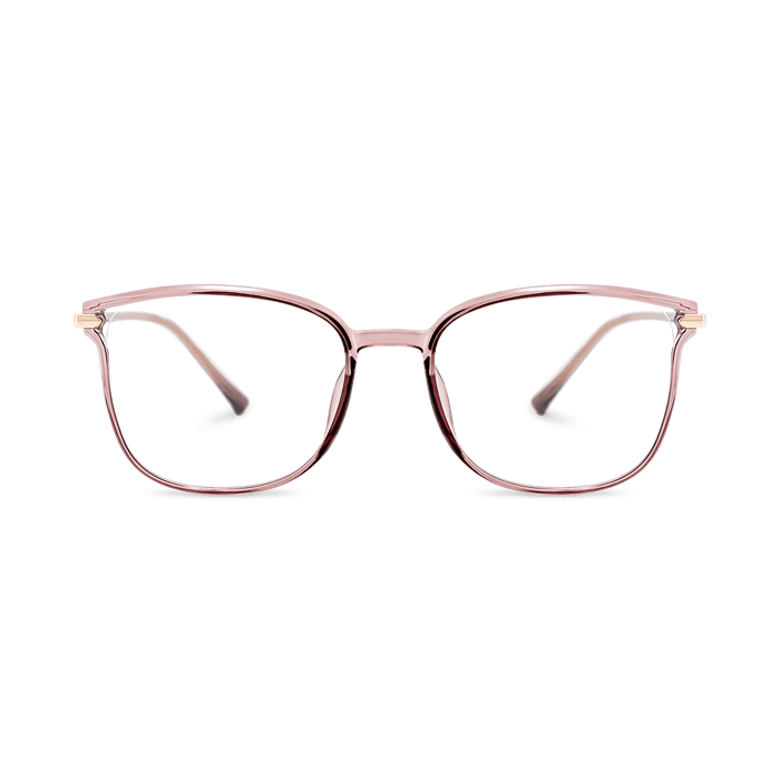 Eydology Cali Clear Grey Pink/Rose Gold Glasses 2