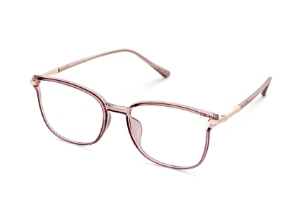 Eydology Cali Clear Grey Pink/Rose Gold Glasses 3