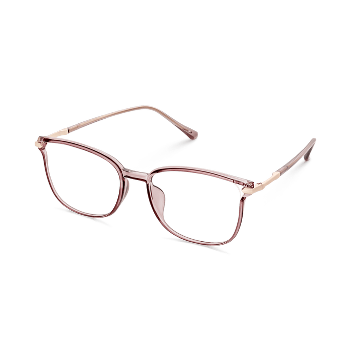 Eydology Cali Clear Grey Pink/Rose Gold Glasses 3
