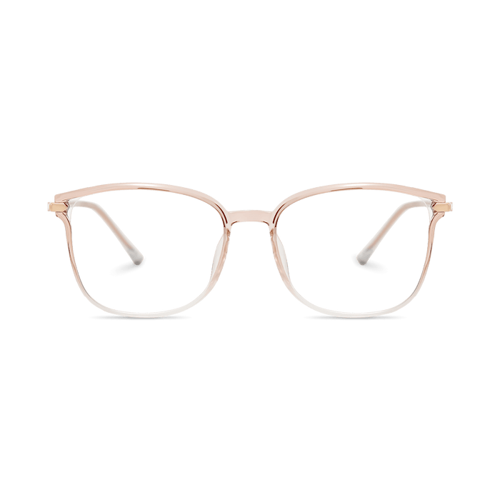 Eydology Cali Clear Pink Brown White/Rose Gold Glasses 2