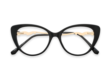 Eydology Caroline Black Women's Cat Eye Glasses 1