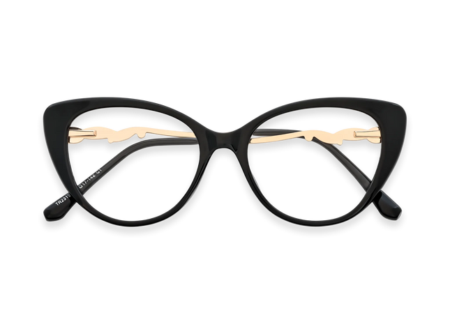 Eydology Caroline Black Women's Cat Eye Glasses 1
