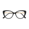 Eydology Caroline Black Women's Cat Eye Glasses 1