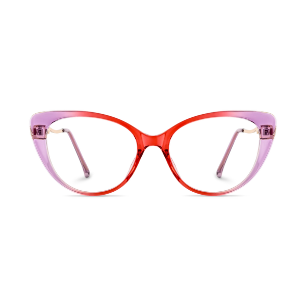 Eydology Caroline Red Purple Gradient Women's Cat Eye Glasses 2