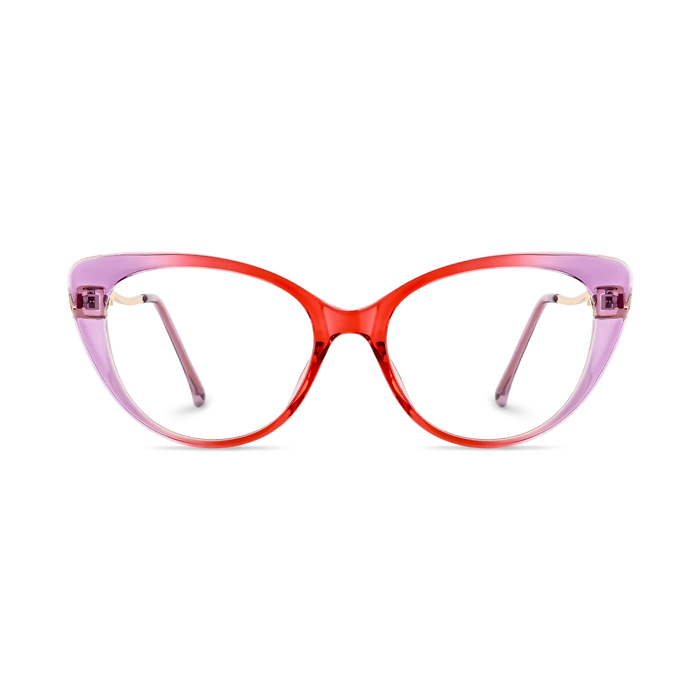 Eydology Caroline Red Purple Gradient Women's Cat Eye Glasses 2