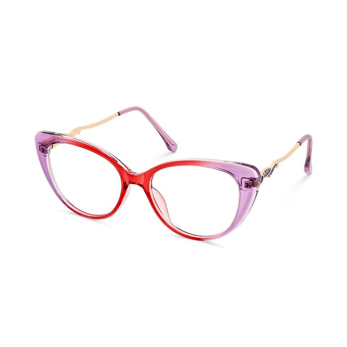 Eydology Caroline Red Purple Gradient Women's Cat Eye Glasses 3