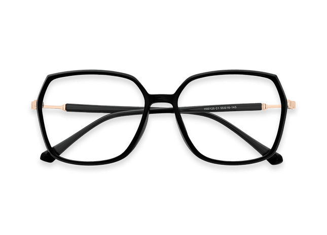 Eydology Carolyn Black/Gold Glasses 1