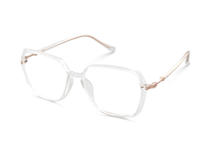 Eydology Carolyn Clear/Rose Gold Glasses 3