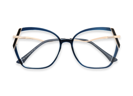 Eydology Cataleya Gold/Blue Women's Glasses 1