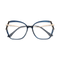 Eydology Cataleya Gold/Blue Women's Glasses 1