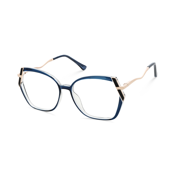 Eydology Cataleya Gold/Blue Women's Glasses 3
