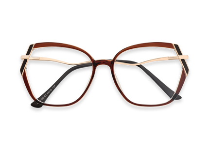 Eydology Cataleya Gold/Brown Women's Glasses 1