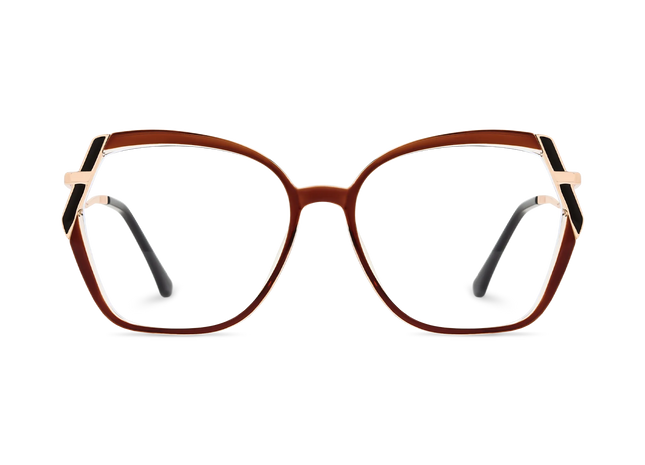 Eydology Cataleya Gold/Brown Women's Glasses 2