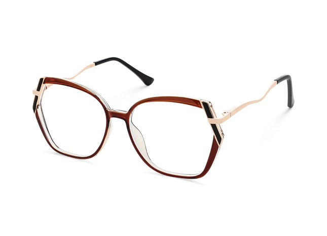 Eydology Cataleya Gold/Brown Women's Glasses 3