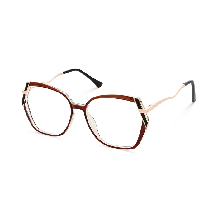 Eydology Cataleya Gold/Brown Women's Glasses 3