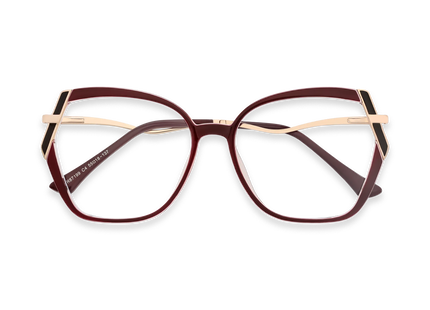 Eydology Cataleya Gold/Red Women's Glasses 1