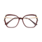Eydology Cataleya Gold/Red Women's Glasses 1
