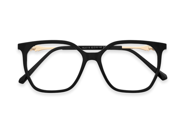 Eydology Claire Black Women's Cat Eye Glasses 1